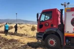 Elazığ’da saman yangını büyümeden söndürüldü