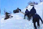 Elektrik şirketi ekipleri, kar yağışının 1 metreyi aştığı bölgede çalışmalarını sürdürüyor