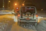 Erciş’te kapanan yollarda hastalara Snowtrack ile ulaşıldı
