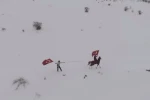 Erzincan’ın beyaz örtüsünde farklı snowboard deneyimi
