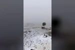 Erzurum’da Çakmak Dağı beyaza büründü
