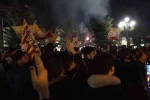 Erzurum’da Galatasaray taraftarının derbi galibiyeti coşkusu