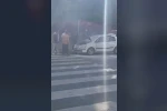 Esenyurt’ta okul önünde park halinde olan araç yandı
