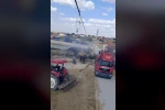 Eskişehir’de saman balyaları yandı