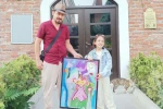 Eskişehir’deki Frig Sergisine 6 yaşındaki minik ressam damga vurdu