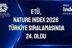 ETÜ, Nature Index 2026 Türkiye sıralamasında 24. oldu
