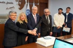 EÜ Senatosu’nda gururlandıran başarı pastayla kutlandı