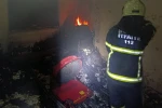 Evde çıkan yangında 1 kişi dumandan etkilendi
