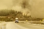 Fethiye-Antalya karayolu yangın nedeniyle trafiğe kapatıldı