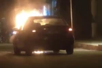 Gaziantep’te seyir halindeki otomobil alev aldı