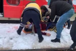 Gaziantep’te tramvayın çarptığı adam yaralandı
