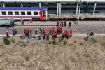 Gebze’de arama kurtarma ekiplerinden tren kazası tatbikatı