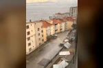 Gemlik’te şiddetli lodos sebebiyle çatılar bir bir uçtu