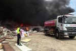 Geri dönüşüm tesisinde yangın paniği 