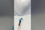 Giresun yaylalarında nisan ayında snowboard keyfi