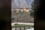 Giresun’da iki katlı ev alev alev yandı