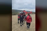 Gökçeada’da rahatsızlanan iki hasta helikopter ambulansla Çanakkale’ye sevk edildi