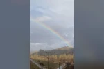 Gökkuşağı görsel güzellik oluşturdu