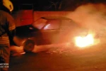 Gönen’de araç yangınına müdahale edildi
