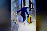 Güllü'nün kızının valizlerle kaçmaya çalıştığı anlar kamerada