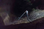 Gümeli yolunda izmarit yangını paniği