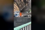 Gümüşhane’de LPG’li otomobil alev alev yandı