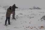 Halkapınar'da kar yağışı etkili oluyor
