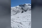 Halkapınar'da nisan ayında kar sürprizi