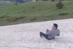 Haziran ayında kar eğlencesi görüntülendi