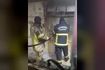 HES’teki yangın itfaiye ekiplerince söndürüldü