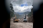 Heyelan su isale hatlarına zarar verdi