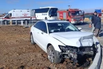 İki otomobilin çarpışmasında 2 kişi yaralandı