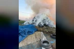 Iğdır’da çıkan yangında yaklaşık 6 bin balya ot kül oldu