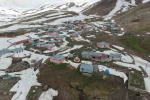 Iğdır’da kar altındaki evler havadan görüntülendi