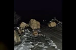İki köye ulaşım sağlayan yol kapandı