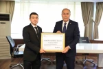 İlçe Jandarma Komutanına fahri hemşehrilik beratı