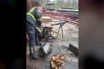 Isınmak için kovaya atılan tiner patladı, itfaiyenin hızlı müdahalesi faciayı önledi