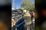 İskenderun’da minibüs yangını
