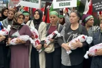 İsrail’in devam eden bebek katliamını protesto ettiler