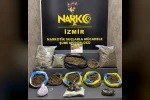 İzmir’de 16 kilo 550 gram esrar ele geçirildi