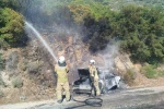 İzmir’de otomobil yangını korkuttu