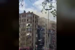 İzmit’te 7 katlı binanın çatısındaki bacadan çıkan yangın korkuttu