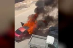 Kahramanmaraş’ta otomobil yangını