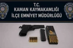 Kaman’da ruhsatsız tabanca ve 52 fişek ele geçirildi