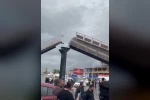 Kamyon üst geçide çarptı: 3 yaralı