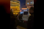 Kamyonete çarpan pikabın sürücüsü sıkıştığı yerden itfaiye ekiplerince çıkartıldı
