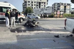Kamyonetle çarpışan motosikletli ağır yaralandı