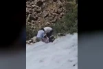 Kanispi Şelalesi’nde korku dolu anlar: Akıntının ortasında kalan çocuk son anda kurtarıldı