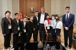 Kanseri yenen 8 kahraman çocuk Kıbrıs’ta devletin zirvesiyle buluştu