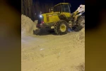 Kar kalınlığı iş makinesinin boyunu geçti